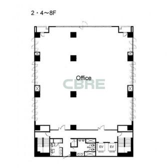 2階〜4階 平面図