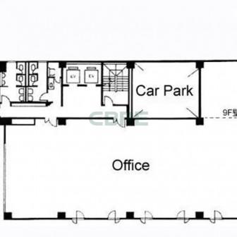 3階〜9階 平面図