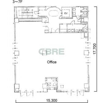 3階〜7階 平面図