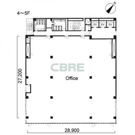 4階〜5階 平面図