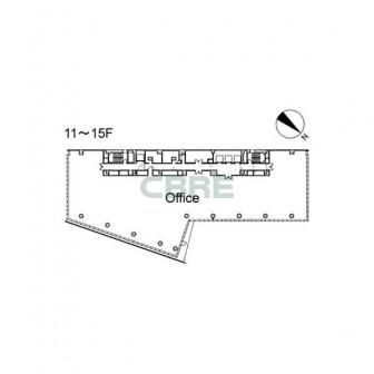 11階〜15階 平面図