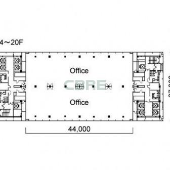 14階〜20階 平面図