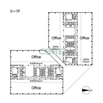 5階〜7階 平面図