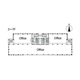 3階〜7階 平面図