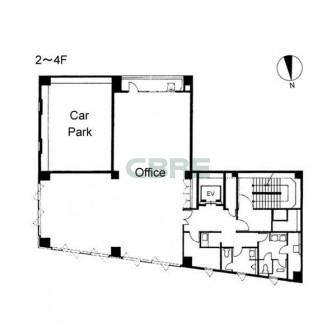 2階〜4階 平面図
