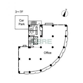 3階〜7階 平面図