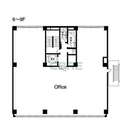 6階〜9階 平面図