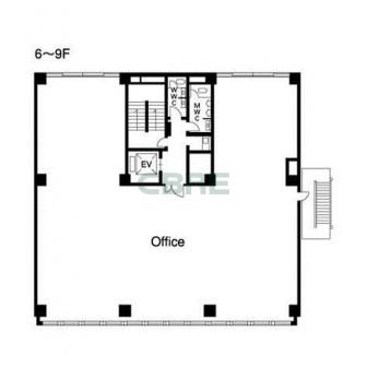 6階〜9階 平面図