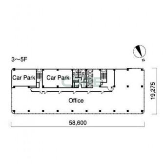 3階〜5階 平面図