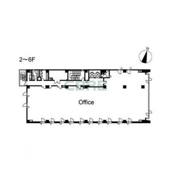 2階〜6階 平面図