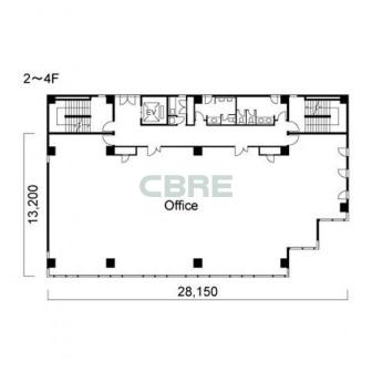 2階〜4階 平面図