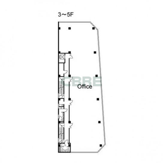 3階〜5階 平面図