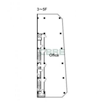 3階〜5階 平面図