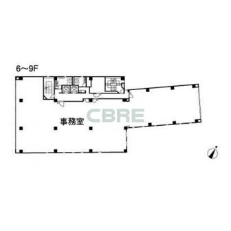 6階〜9階 平面図