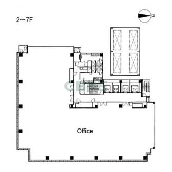 2階〜7階 平面図
