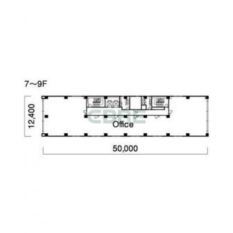 7階〜9階 平面図