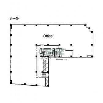 3階〜4階 平面図
