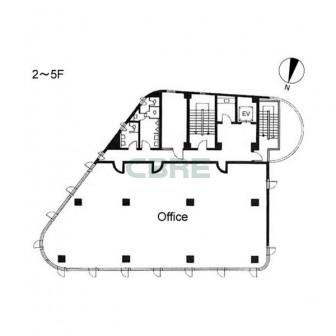 2階〜5階 平面図