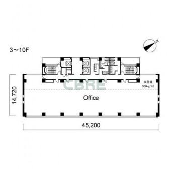 3階〜10階 平面図