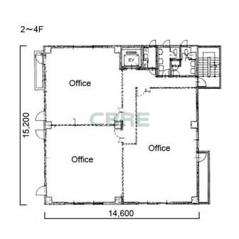 2階〜4階 平面図
