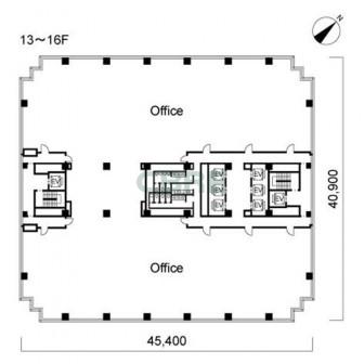 13階〜16階 平面図