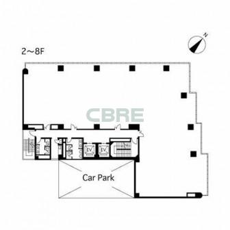 2階〜8階 平面図