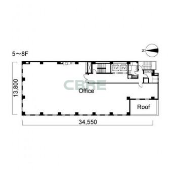 5階〜8階 平面図