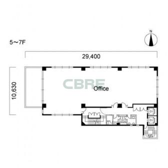 5階〜7階 平面図