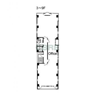 3階〜9階 平面図