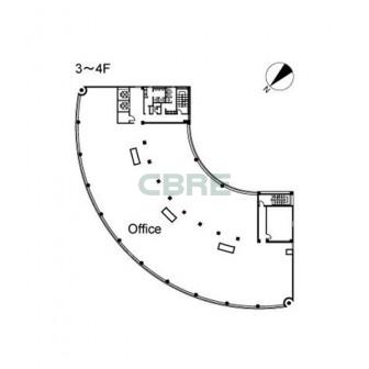3階〜4階 平面図