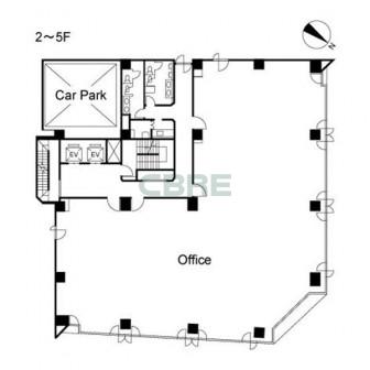 2階〜5階 平面図