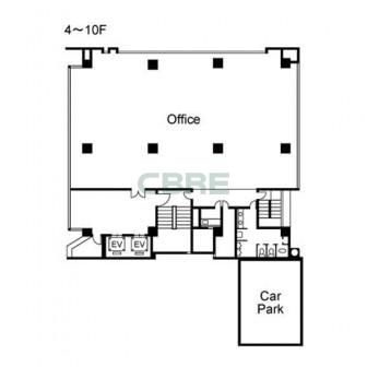 4階〜10階 平面図