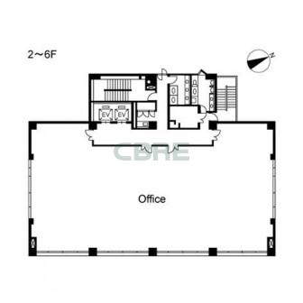 2階〜6階 平面図