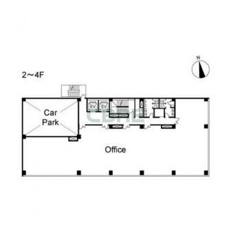 2階〜4階 平面図