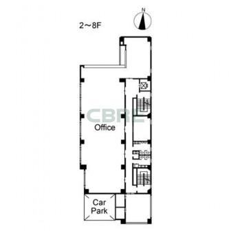 2階〜8階 平面図