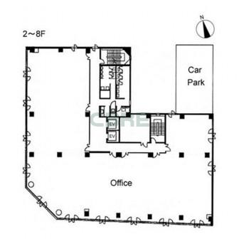 2階〜8階 平面図
