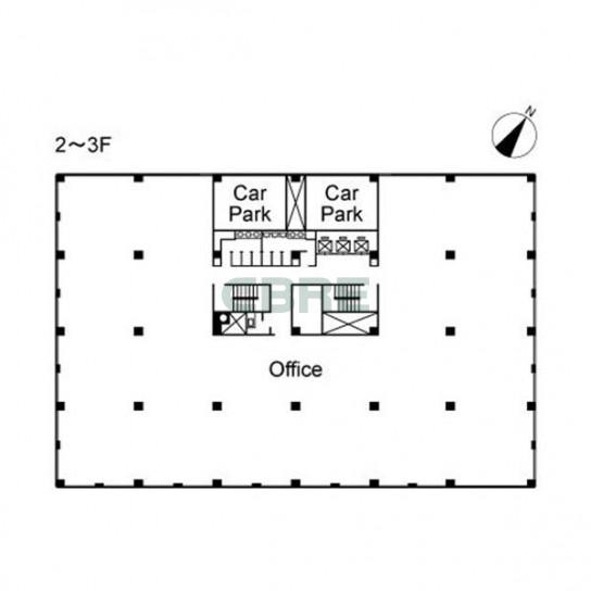 2階〜3階 平面図