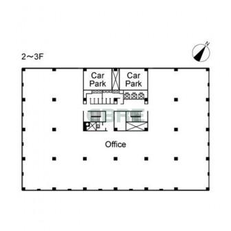 2階〜3階 平面図