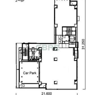 2階〜6階 平面図