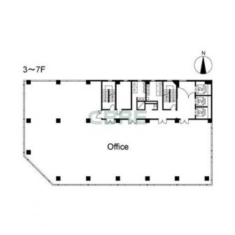3階〜7階 平面図